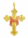 Yellow Gold Cross Pendant - The Drape Cross