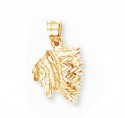 Gold Indian Head Pendant