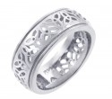 Celtic Band - White Gold Celtic Trinity Knot Ring