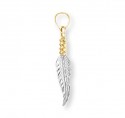 Gold Indian Feather Pendant