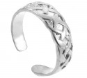 Bold Silver Trinity Knot Toe Ring