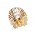 Gold Indian Head Mens Ring