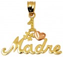 # 1 Madre Pendant With Pink Heart