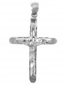 White Gold Crucifix Pendant - Love Crucifix