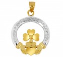 Two Tone Claddagh Pendant