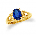 Baby Girls Sapphire CZ Ring