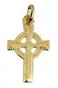 Gold Celtic Irish Cross Pendant