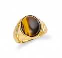Mens Gold Tiger Eye Ring