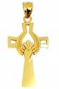 Gold Irish Celtic Cross Charm