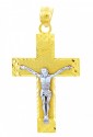  Two Tone Gold Crucifix Pendant - The INRI Crucifix