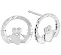 Sterling Silver Classic Claddagh Earring