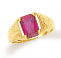 Baby Boy Ring with Ruby CZ