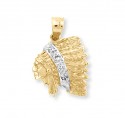 Gold Indian Head Pendant Gold