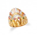 Gold Indian Tri-Color Mens Ring