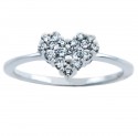 Ladies Rings - Gold Heart of Diamonds Ring
