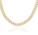 Gold Chains and Necklaces - Hollow Cuban Pave 10K Gold Chain 4.78 mm