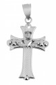 Claddagh Cross Silver Pendant