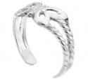 White Gold Butterfly Toe Ring