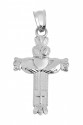 Silver Claddagh Cross Pendant