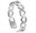 Silver Heart Shaped Toe Ring