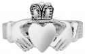 Silver Claddagh Ring Mens Solid