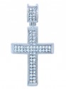 Diamond Pendants - White Gold Cross Pendant with Diamonds