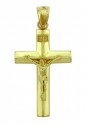 Yellow Gold Crucifix Pendant - The Line Crucifix
