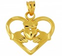 Heart Shaped Claddagh Pendant