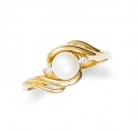 Gold Pearl Swirl Ring