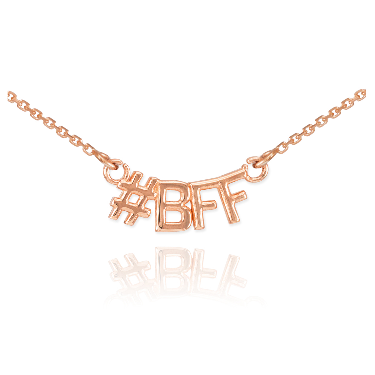 Rose Gold #BFF Necklace
