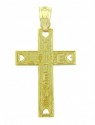 Yellow Gold Cross Pendant - The I Love Jesus Cross