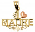 # 1 Madre Gold Pendant With Pink Heart