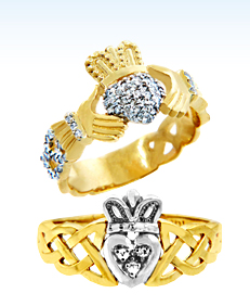 diamond claddagh rings