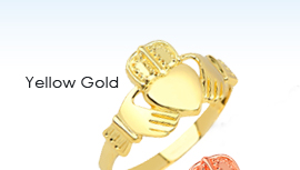 yellow gold claddagh rings, gold claddagh rings