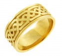 Men's Celtic Band - Yellow Gold Celtic Knot Ring