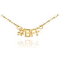 Gold #BFF Necklace