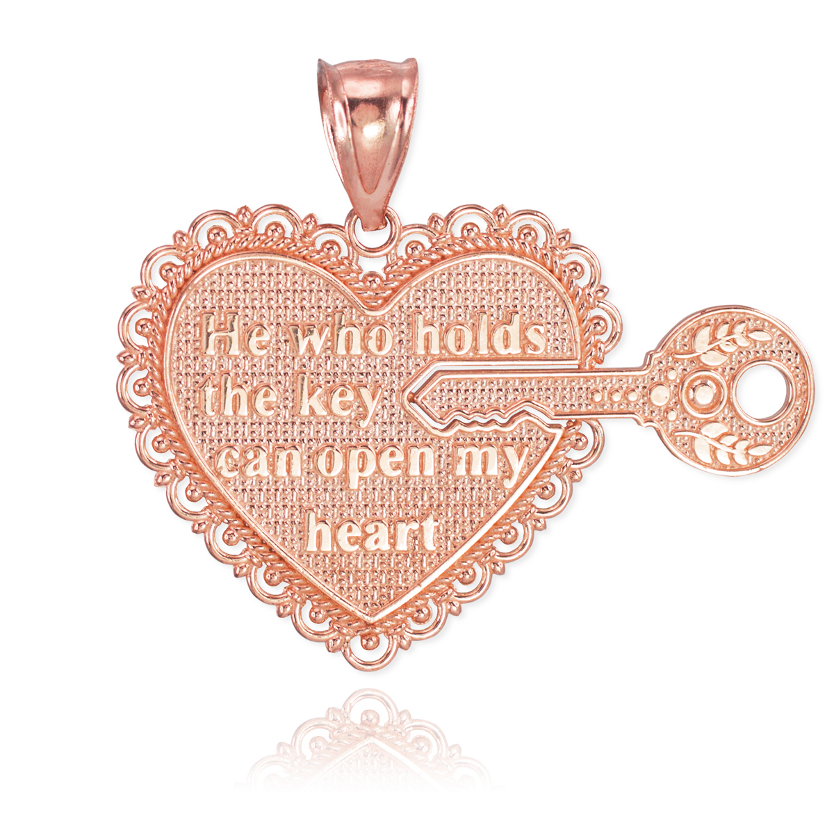 Rose Gold Key of my Heart Pendant
