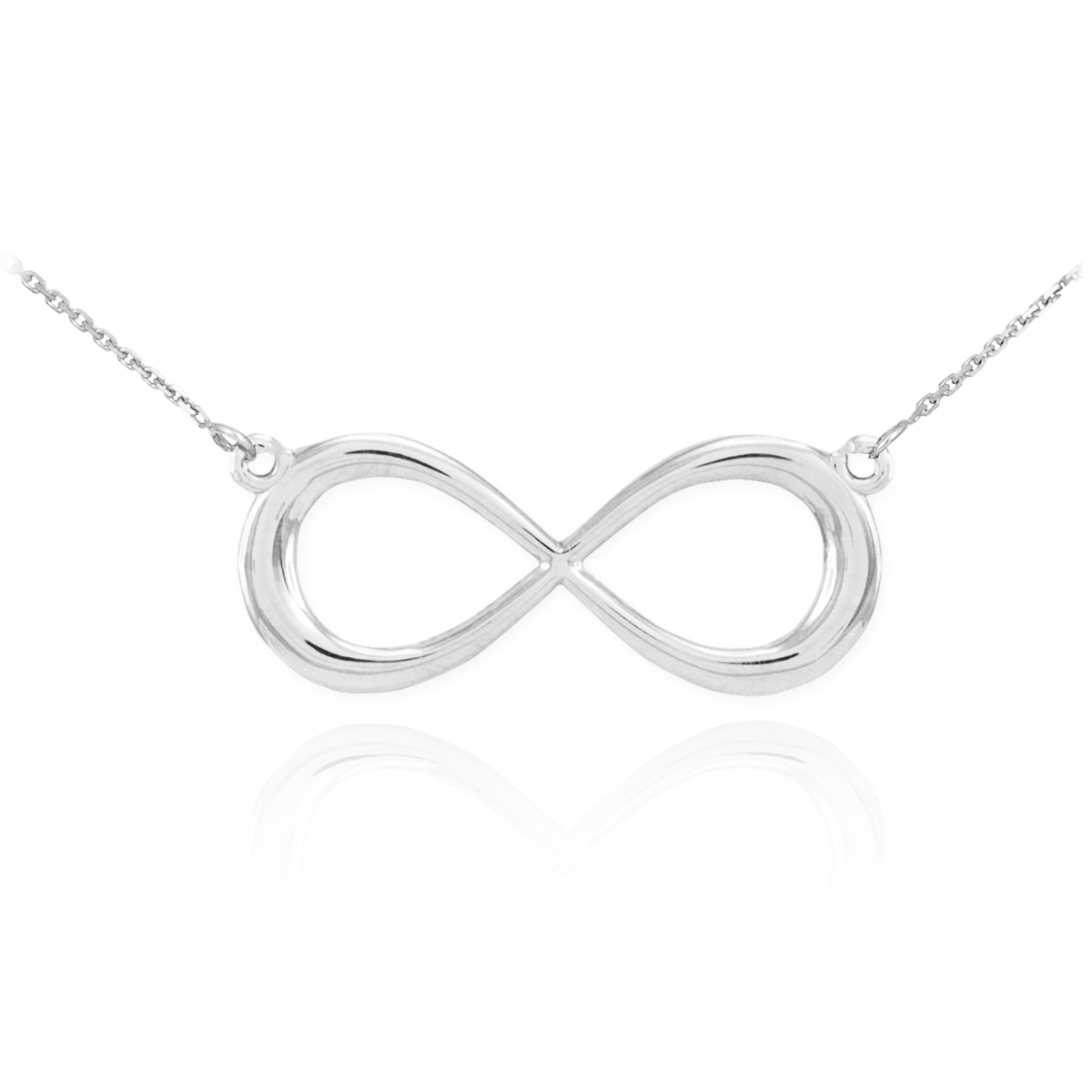 White Gold Infinity Necklace