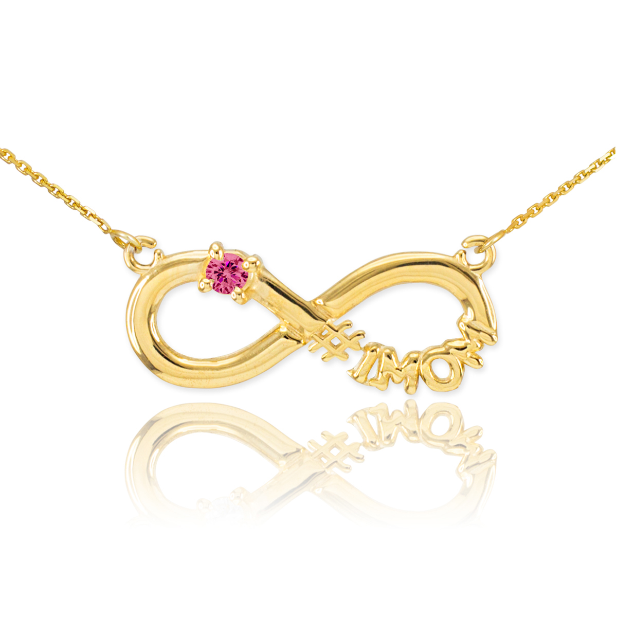 Gold Mom Infinity Necklace