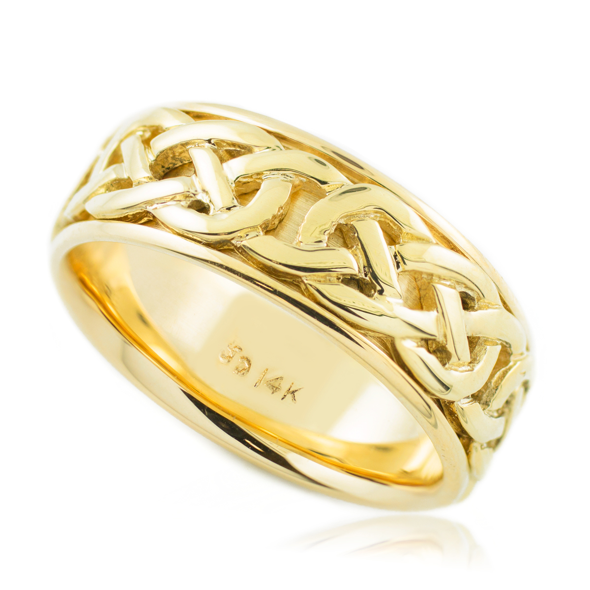 Gold Celtic Wedding Band